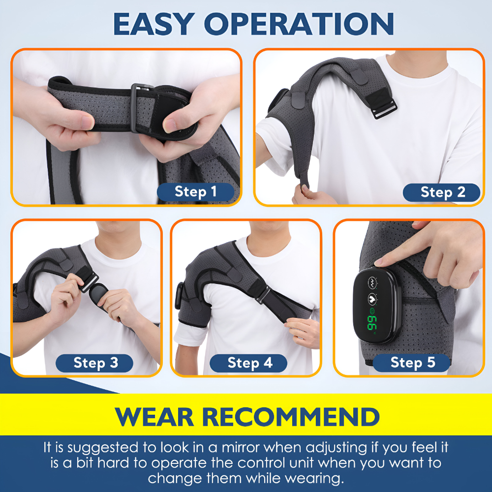 ThermaRelief™ – Electric Heated Shoulder & Knee Massager